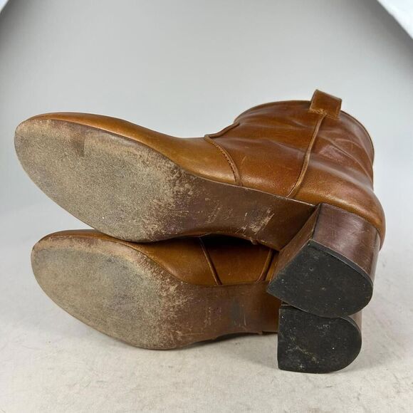 Laurence Dacade Women’s Honey Brown Chelsea Boots US 7 R-Toe Western Ankle Heels - Picture 7 of 10